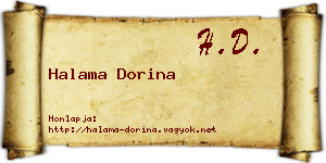 Halama Dorina névjegykártya